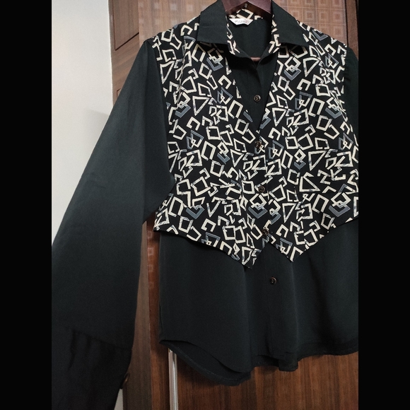 Double Layer Satin Shirt - Picture 8 of 8